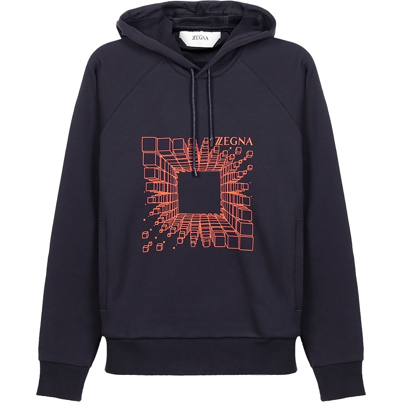 Z ZEGNA 杰尼亚 男士 棉质连帽长袖卫衣运动衫 VV458 ZZ858R