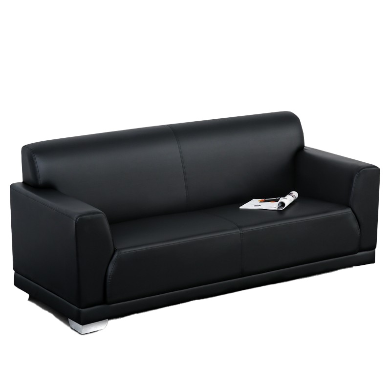 会客沙发S2P003双人位 (1790W*920D*900H)黑色牛皮