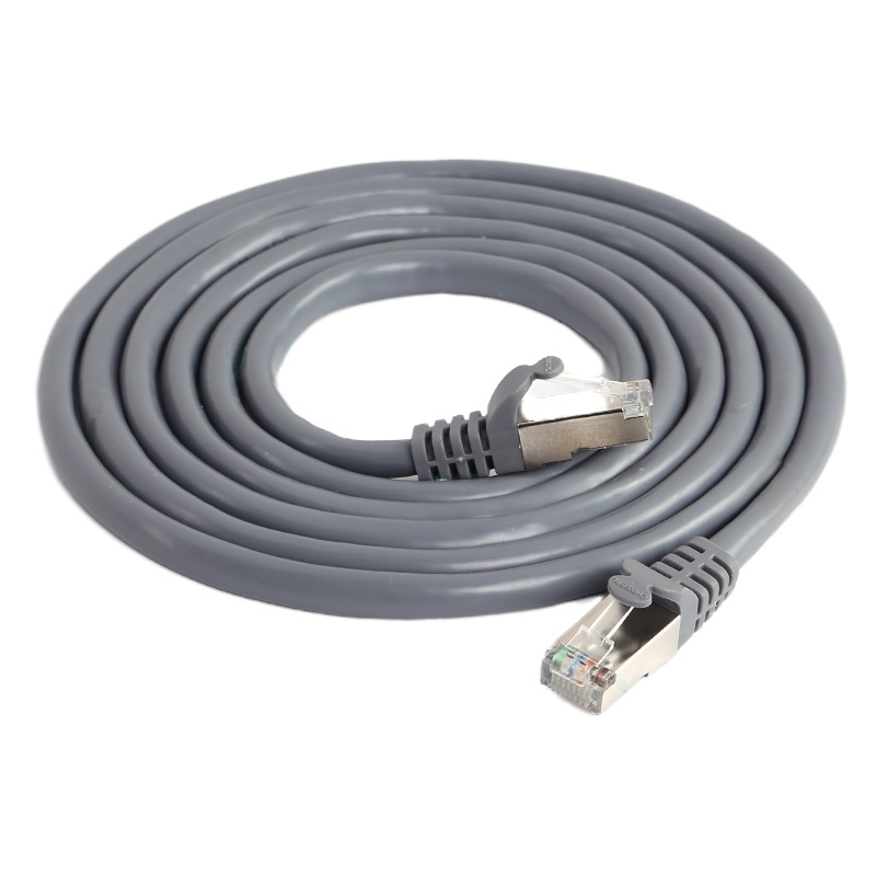 秋叶原 灰色Q-567网络连接线 RJ45带屏蔽水晶头 OD6.5mm*1.8m 1根/盒