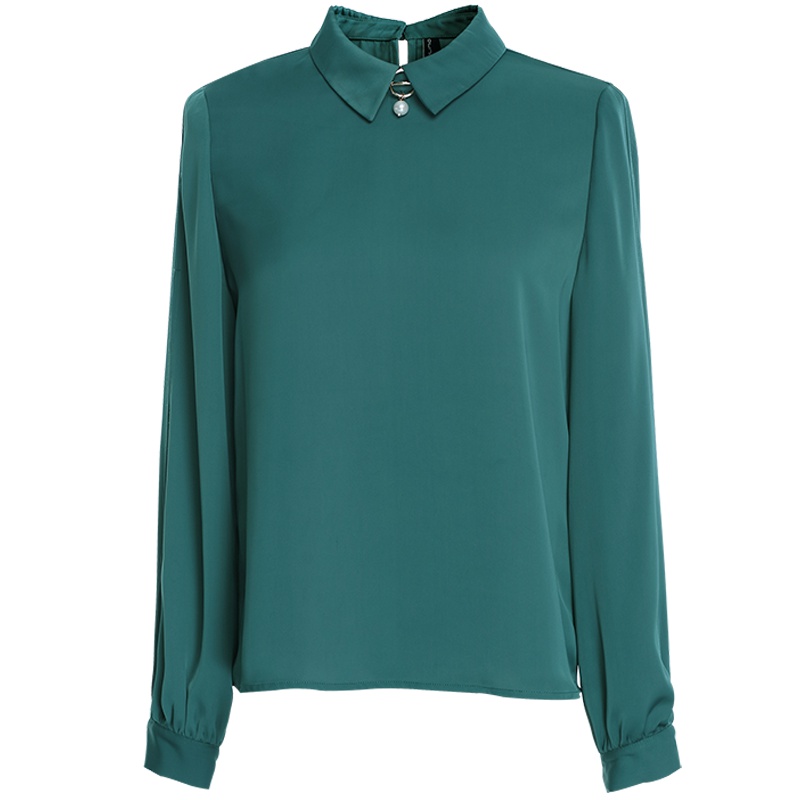 欧昵雪年秋装套头衬衫女蕾丝拼接长袖时尚小衫上衣