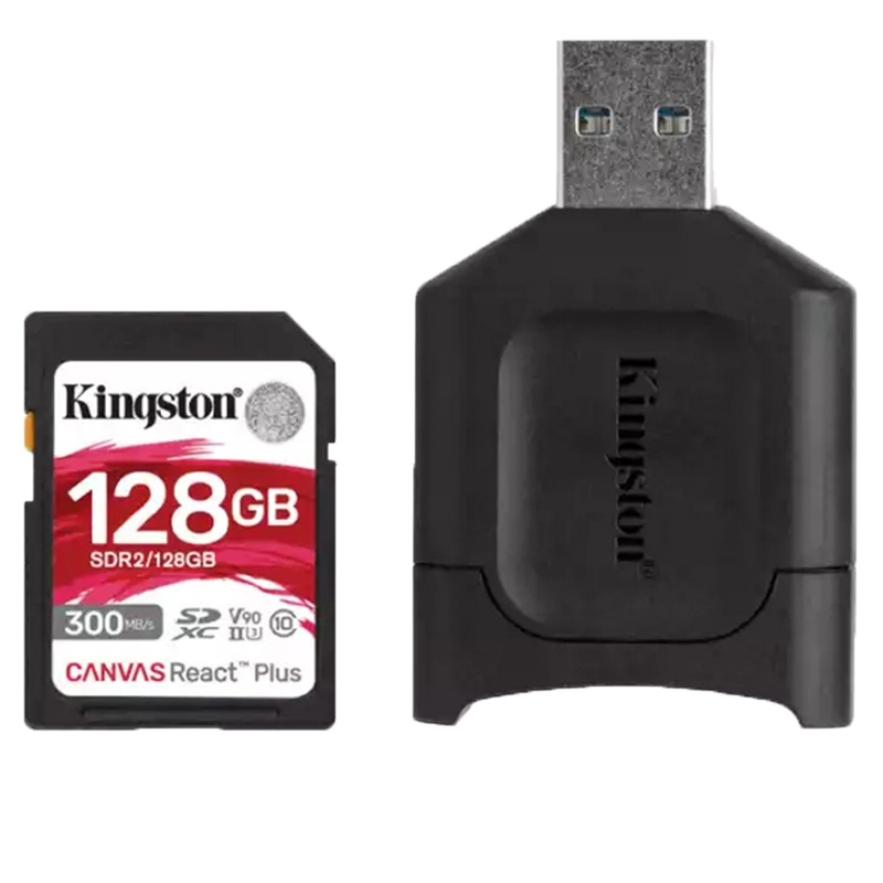 [免邮]金士顿(Kingston)128GB SD存储卡读300MB/s 写260MB/s支持8K视频 附带UHS-II