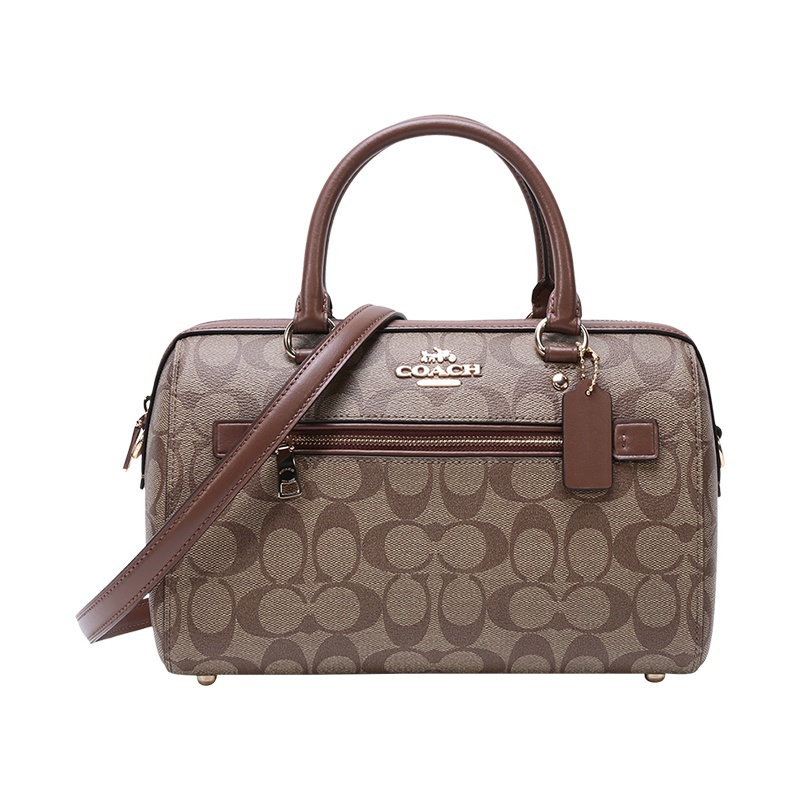 蔻驰 COACH 女士 涂层帆布ROWAN手提单肩斜挎包波士顿包83607
