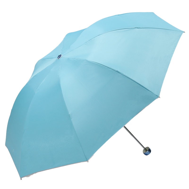 天堂 纯色19336T银胶三折伞 晴雨伞折叠伞(单位:把)
