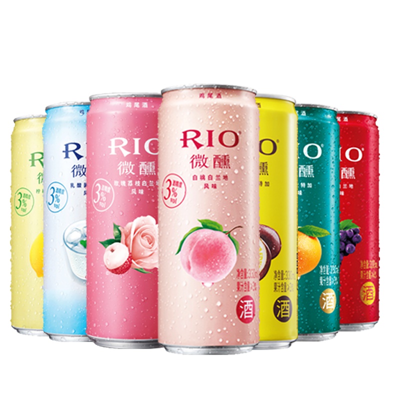 锐澳(RIO)苏格拉宁联名 洋酒 鸡尾酒 预调酒 微醺系列组合 330ml*16罐(微醺7种口味)