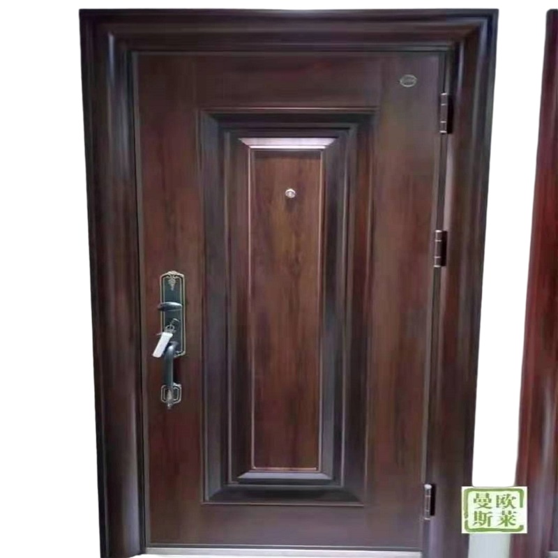 欧莱曼斯 甲级防盗门尺寸2050*950 冷轧钢板 加防盗报警器