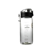 名创优品 (miniso) 弹盖Tritan随身水杯简约运动直饮水杯学生喝水杯茶具(灰色)