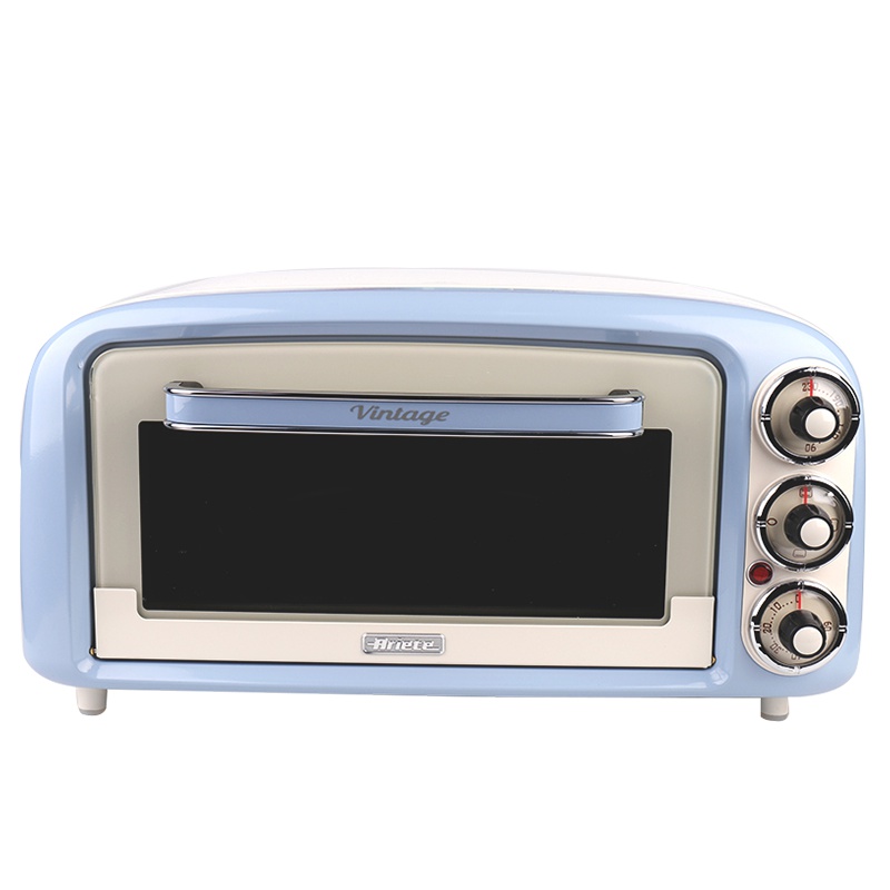 阿里亚特(Ariete)18L电烤箱979复古蓝色迷你家用烘焙多功能多孔散热制作糕点烤箱