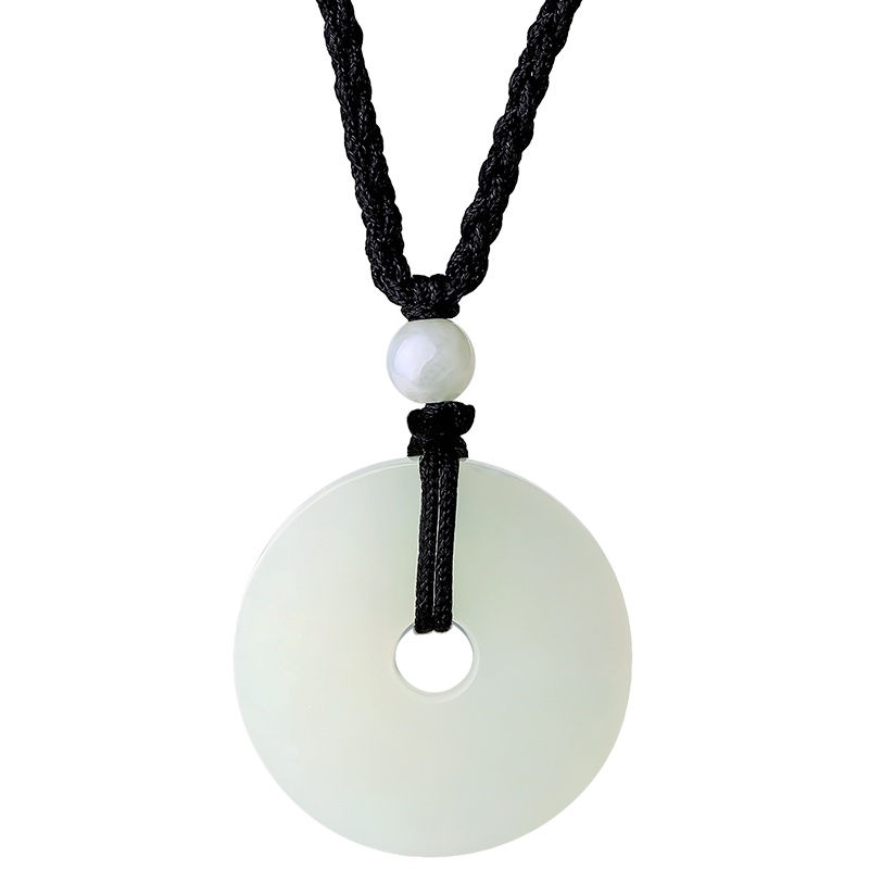 周六福男款和田玉平安扣挂坠吊坠1279