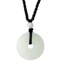 周六福男款和田玉平安扣挂坠吊坠1279