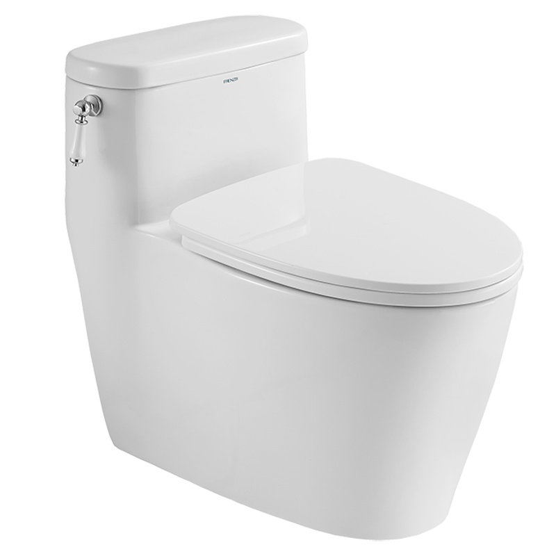 法恩莎卫浴喷射虹吸式马桶大冲力抽水家用节水连体坐便器FB16190