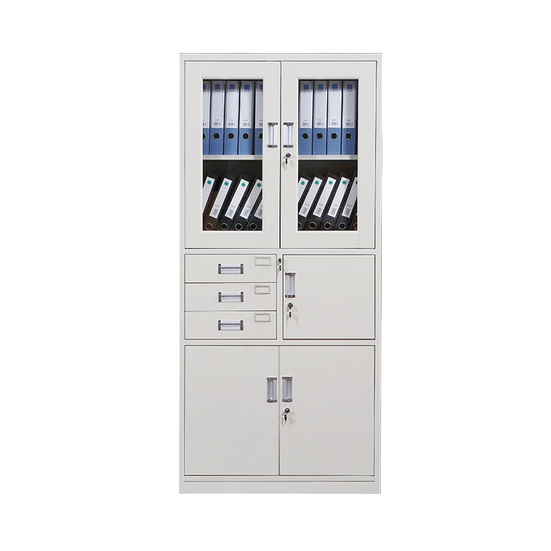 苏美特文件柜办公柜钢制铁皮资料柜档案柜储物柜偏三抽文件柜