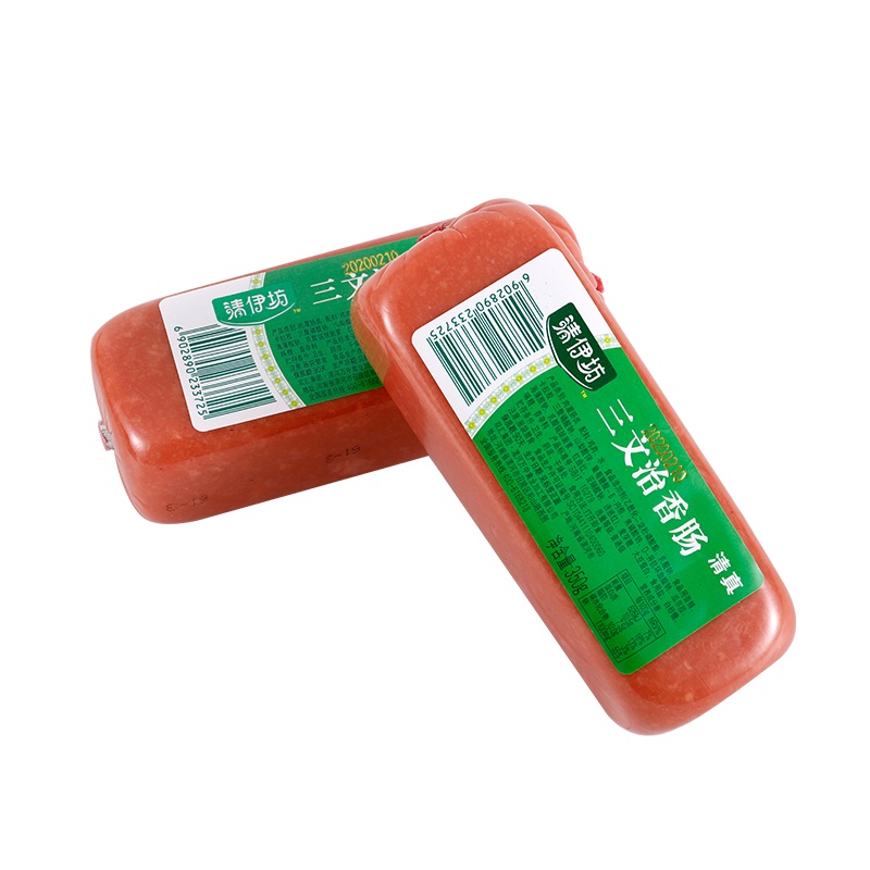 350g清真清伊坊三文治香肠清真食品火锅烧烤汉堡披萨方香肠