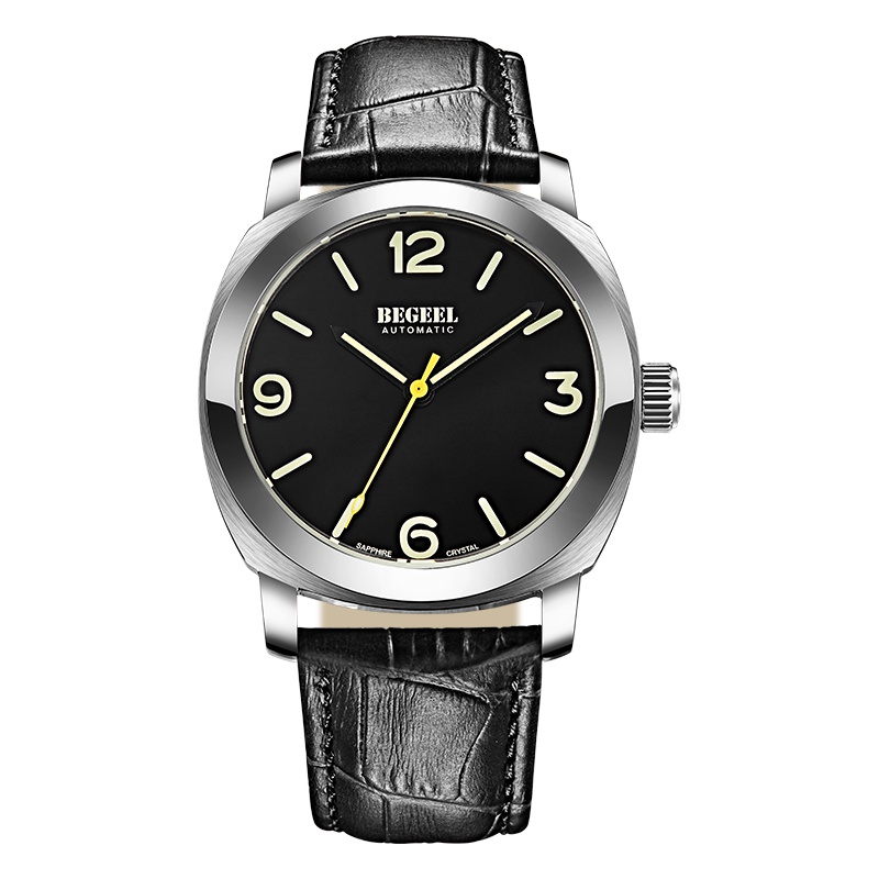 宾爵（BEGEEL）手表方与圆结合表盘 双面镂空全自动机械男士手表镶钻男表腕表B264M.D