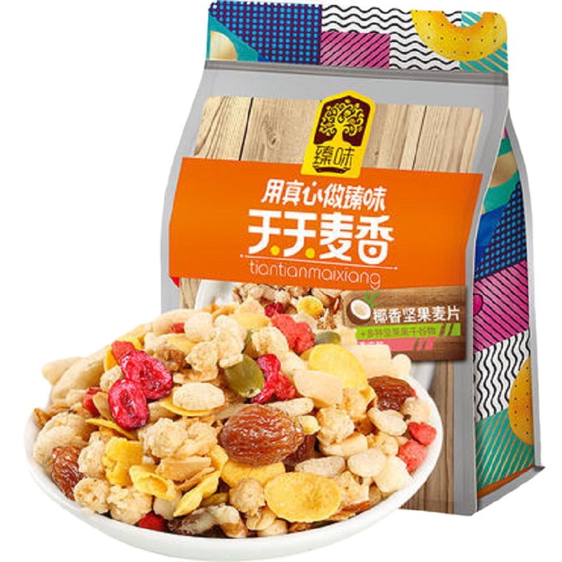臻味椰香坚果麦片袋装 336g