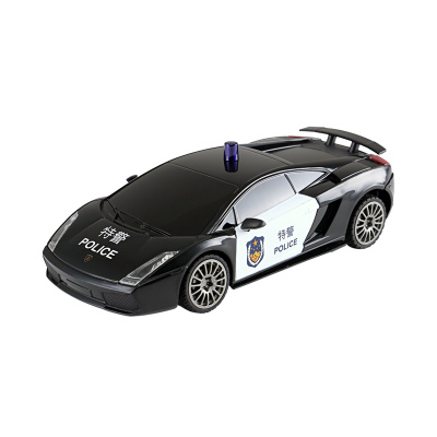 星辉 1:24遥控车超轻跑车警车版 黑