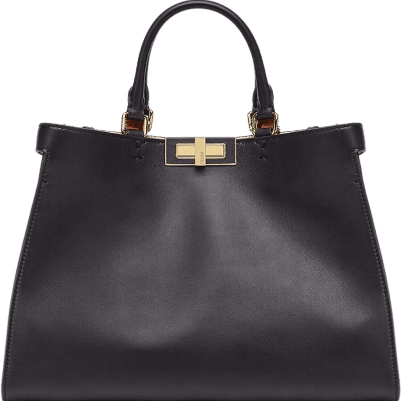 预售 芬迪 FENDI PEEKABOOTOTE包 金属十字扣 女士手提单肩包 光面皮8BH377