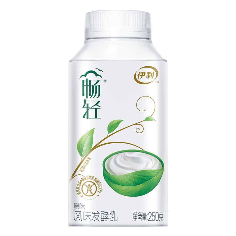 伊利畅轻风味发酵乳-原味酸奶250g/瓶