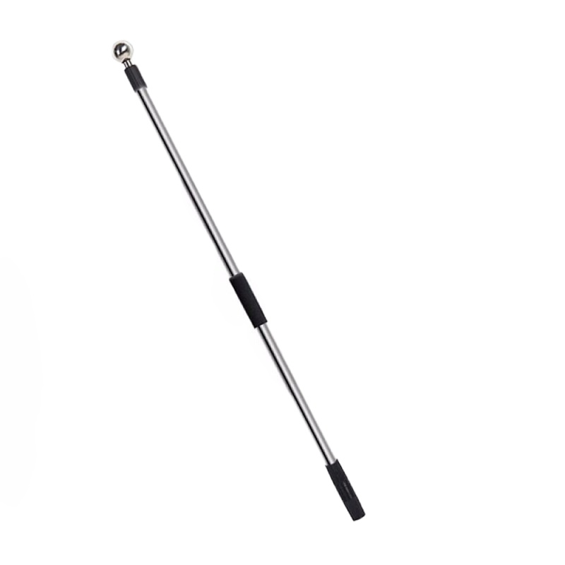 企购优品不锈钢伸缩旗杆3米 银色