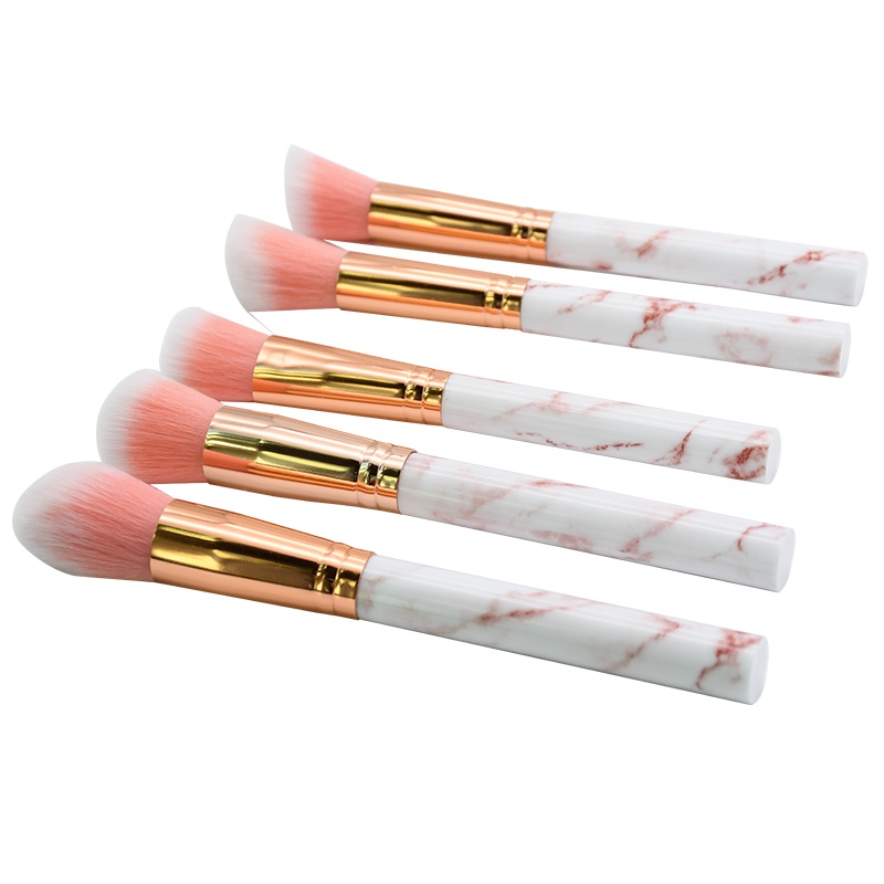 宝士美(BAOSHIMEI)大理石纹化妆刷套装10支装初学者美妆工具散粉腮红刷粉底刷眼影刷