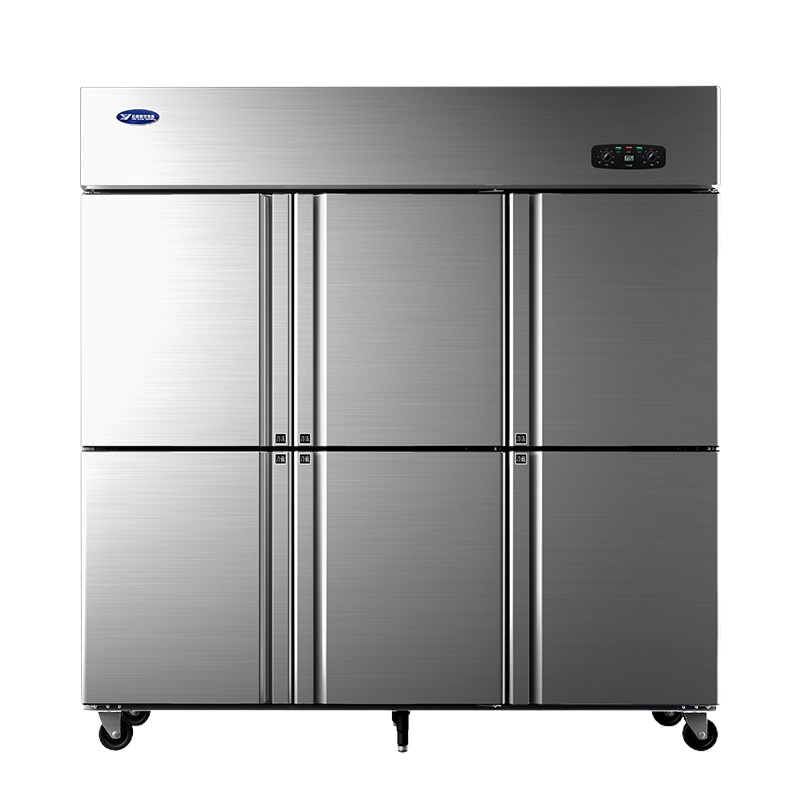 企购优品银都商用六门厨房冰箱 立式冷藏冷冻冰柜不锈钢双温冷柜大容量保鲜柜 标准款六门单温冰箱（BBL0561）