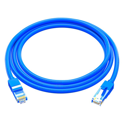 晶华 六类千兆网线 纯铜cat6类高速网络连接线 工程家用电脑路由器宽带监控8芯双绞成品跳线 蓝色1米 W320C