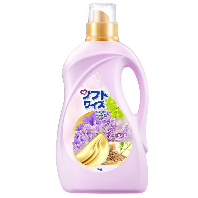 可柔可顺 (黄金软纺)衣物去静电 柔顺剂护理剂梦幻薰衣草 3kg/瓶 威露士(Walch)出品