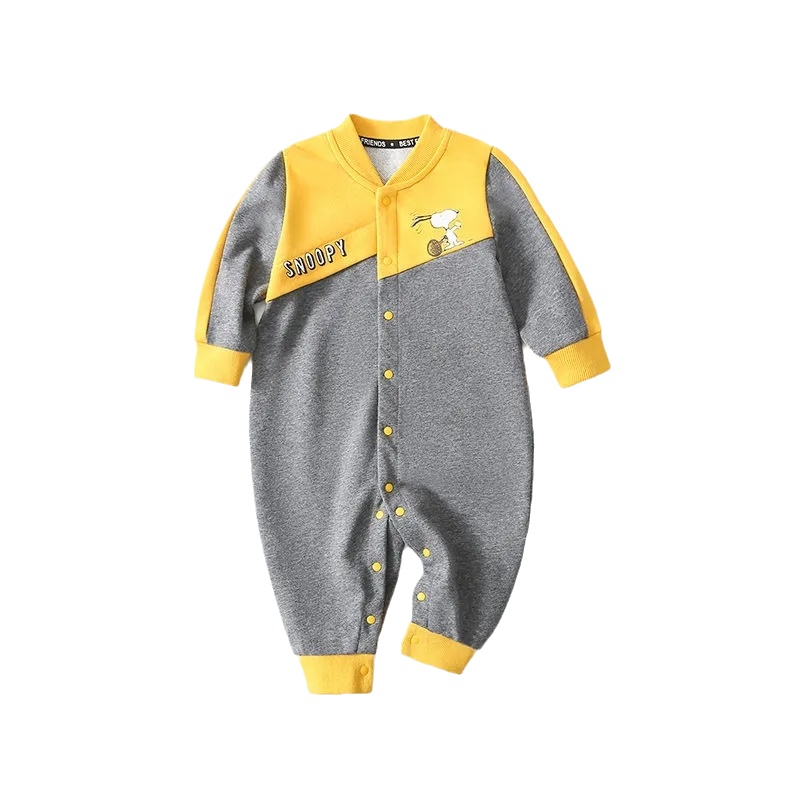 史努比SNOOPY婴儿爬服春秋新款男女宝宝长袖连体衣新生儿衣服