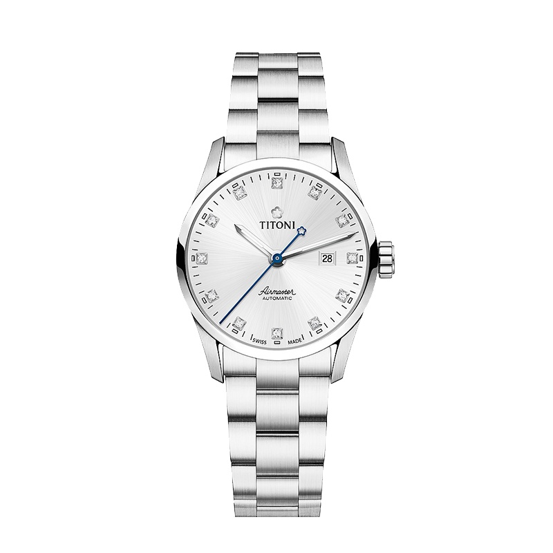 TITONI梅花空霸系列女士机械表23743S-581