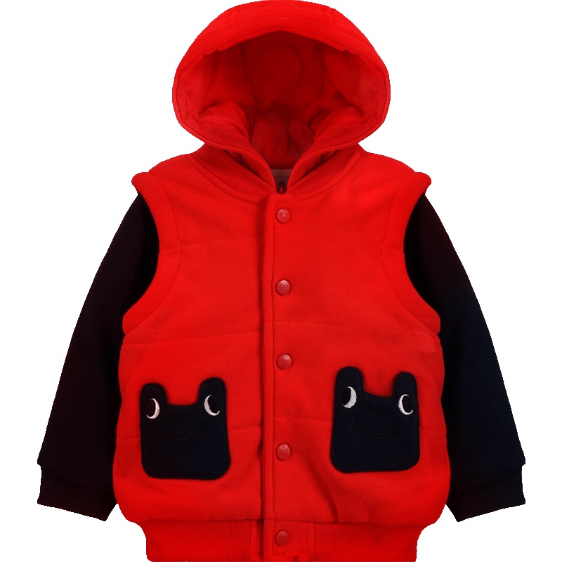 婴姿坊男女童秋冬新款三件套儿童保暖套装宝宝马甲长裤外套