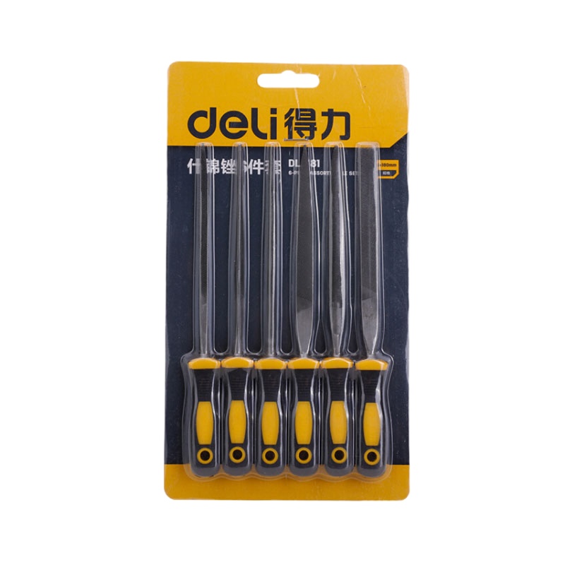得力 套锉刀组套整形锉刀什锦锉打磨工具 5英寸 6把装 DL2181