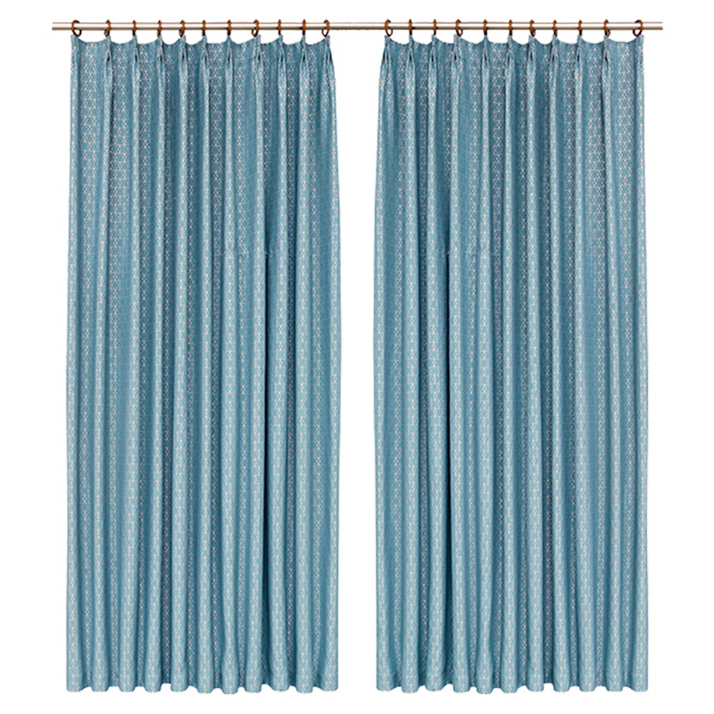 苏宁极物 北欧轻奢几何工业风立体色织提花平面窗窗帘 装饰+全遮光