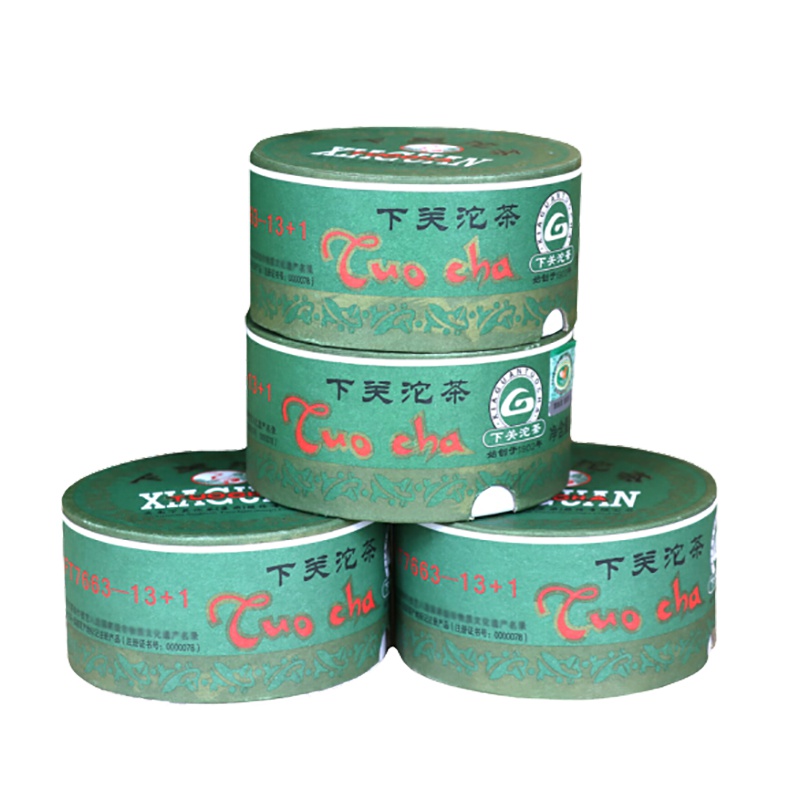 2014年 下关沱茶 绿盒甲沱 100克/盒*4盒 云南普洱茶沱茶 生茶 绿盒沱茶 下关茶厂 4盒 云南茶窝茶叶