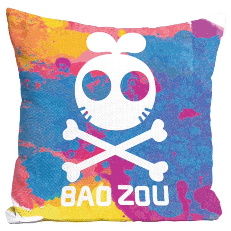 暴走漫画 暴走大事件 王尼玛 剪影LOGO棉麻抱枕