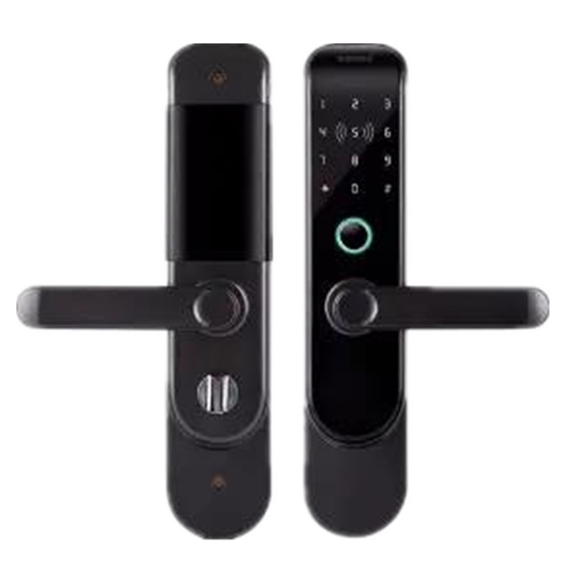 室内门指纹锁家用防盗门智能锁卧室门锁宾馆酒店指纹锁 黑灰