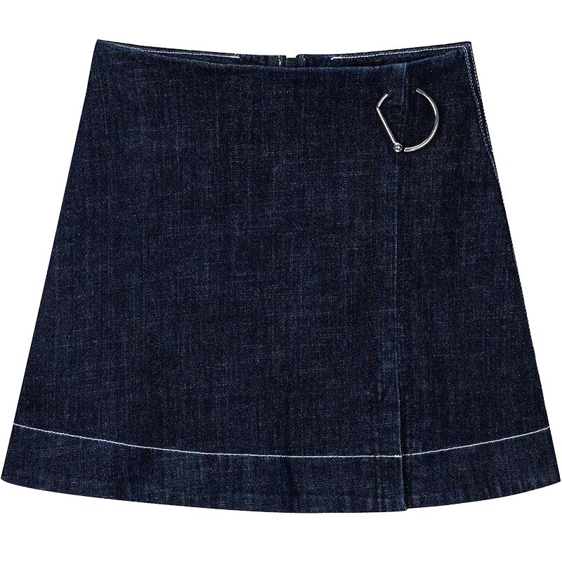 上新拉夏贝尔秋冬新款韩版复古高腰显瘦百搭包臀牛仔半身裙女10018107