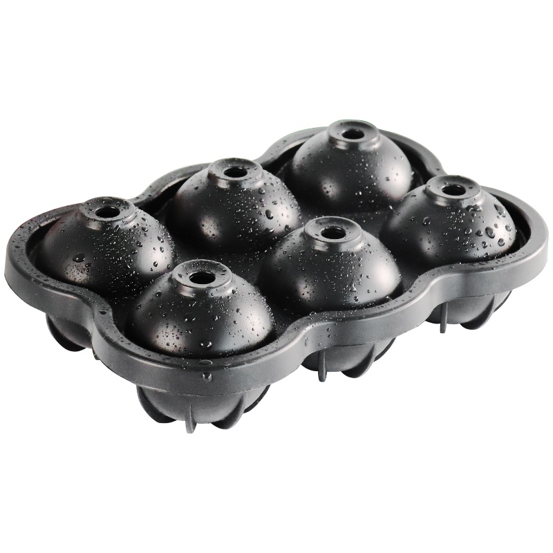 拜杰冰球模具六连大号圆形威士忌冰块制冰器冰格硅胶球形冻制冰盒冰盒