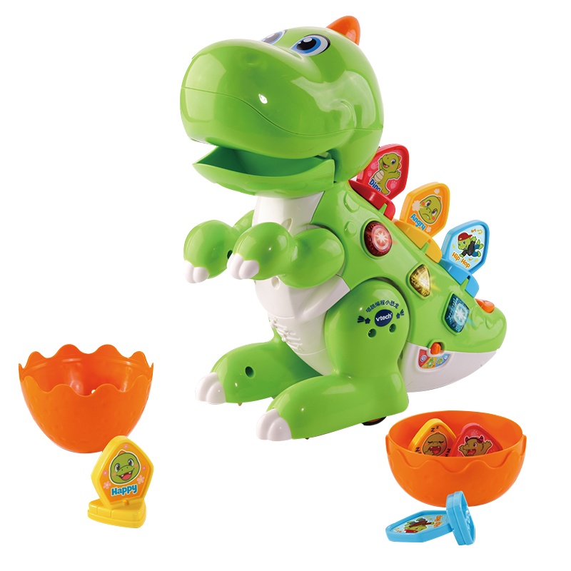 伟易达(Vtech) 声控跳舞机器人学爬互动幼儿玩具遥控玩具 唱跳编程小恐龙80-518718
