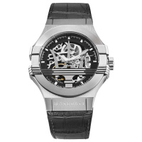 玛莎拉蒂Maserati自动机械手表Potenza系列男士休闲腕表防水镂空皮带R8821108001