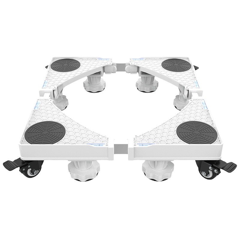 MS 八柱四滑轮洗衣机底座托架 万向轮冰箱底座 立式空调底座 波轮滚筒洗衣机移动支架 品牌通用款