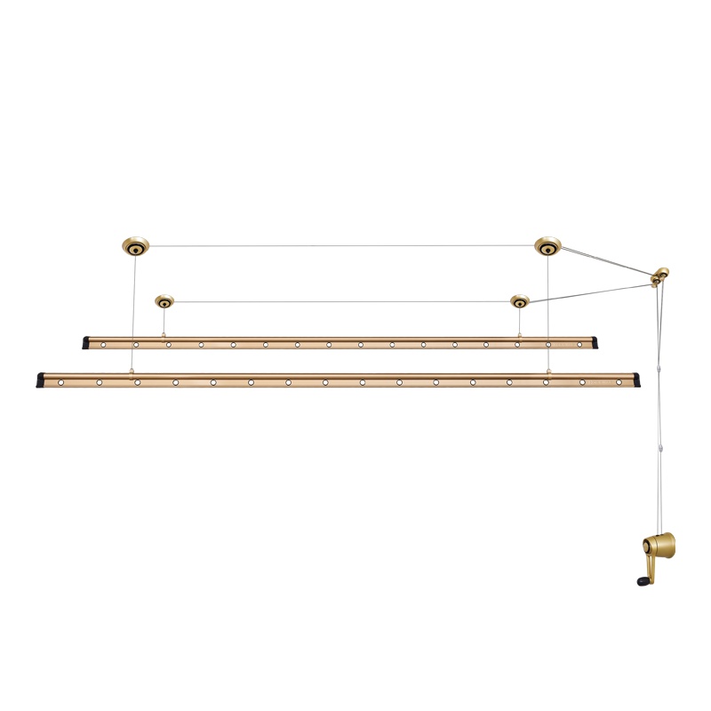 好太太（Hotata）手摇晾衣架GW-6601B升降晾衣架 双杆晾衣杆 家用