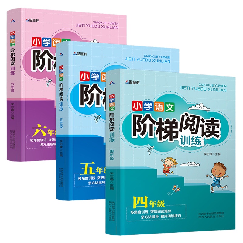 全套3册小学四五六年级语文阶梯阅读训练 2019人教版小学生4-5-6年级下册语文阅读理解训练题专项训练书 知识大全资料
