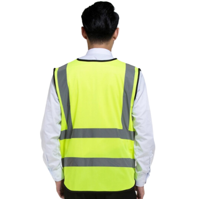 黄色多兜布荧光马甲