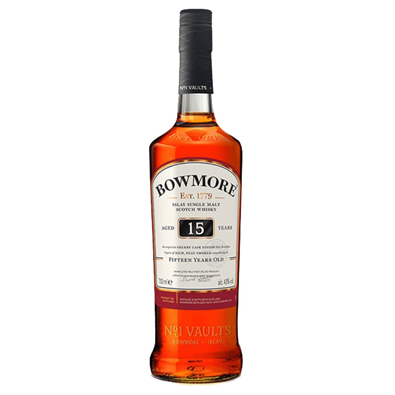 波摩(Bowmore)洋酒 15年艾莱单一麦芽苏格兰威士忌 700ml