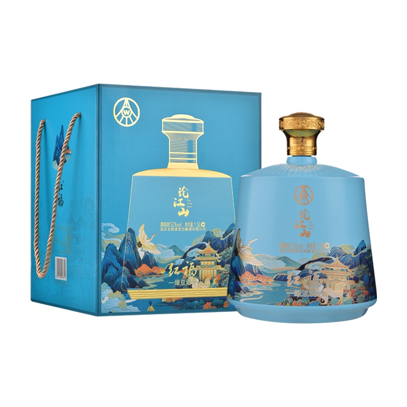 宜宾五粮液生态酿酒有限公司 红福论江山 52度高度白酒 1.5L*1瓶坛装