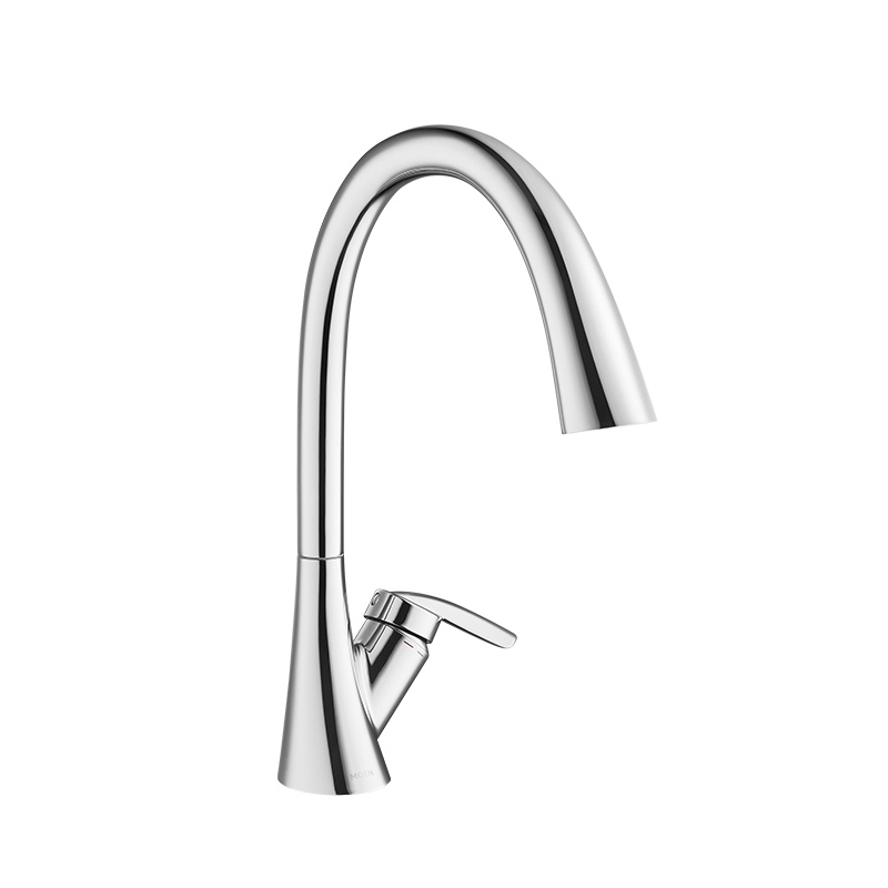 摩恩 冷热水龙头中抛单把旋转防溅水槽洗菜盆洗碗盆厨盆厨房龙头60110