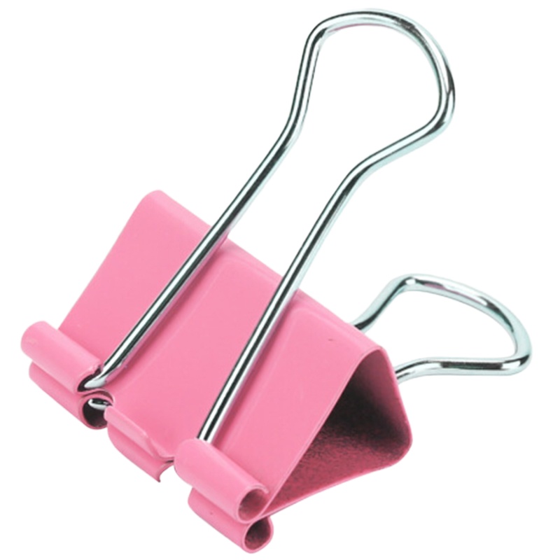 得力(deli) 8554es 彩色长尾票夹 25mm 48只/筒