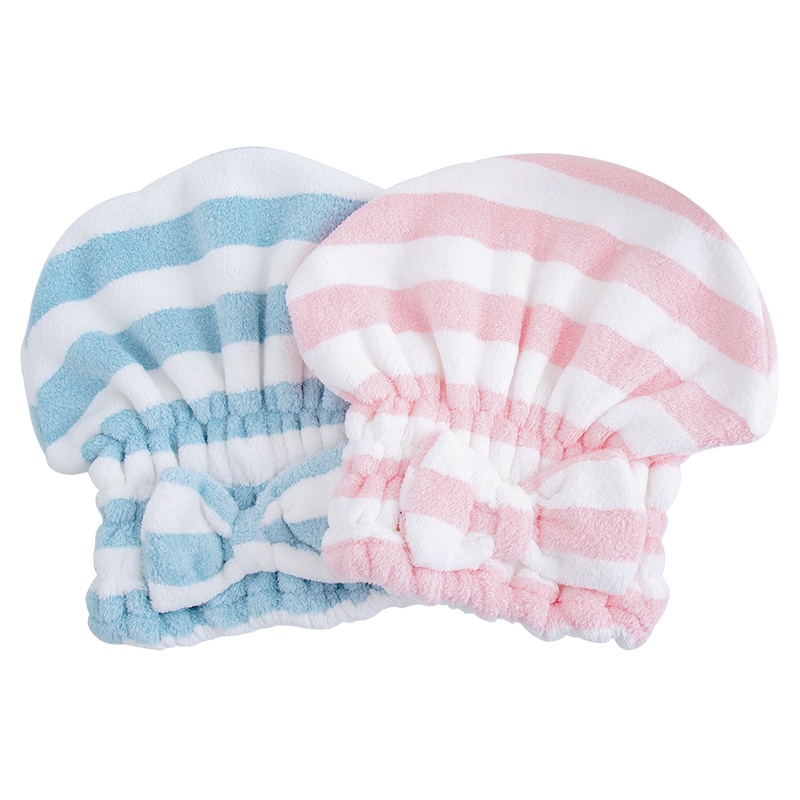 金菁吸水速干发帽2条装浴帽女情侣可爱网红干发毛巾柔软吸水不掉毛家用