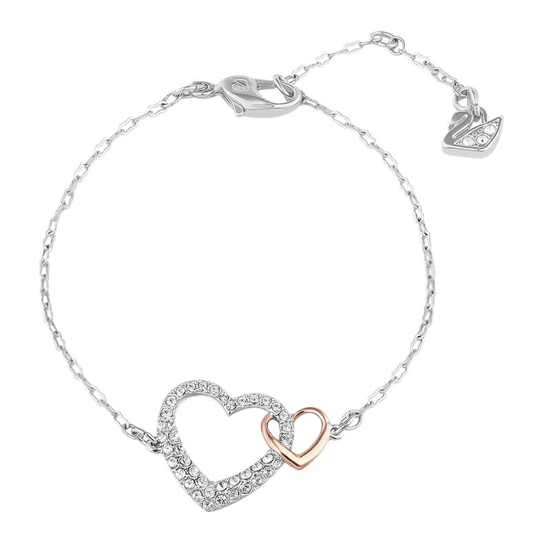 SWAROVSKI 施华洛世奇 DearSmall人造水晶心心相印永恒不变的爱女士手链5156812