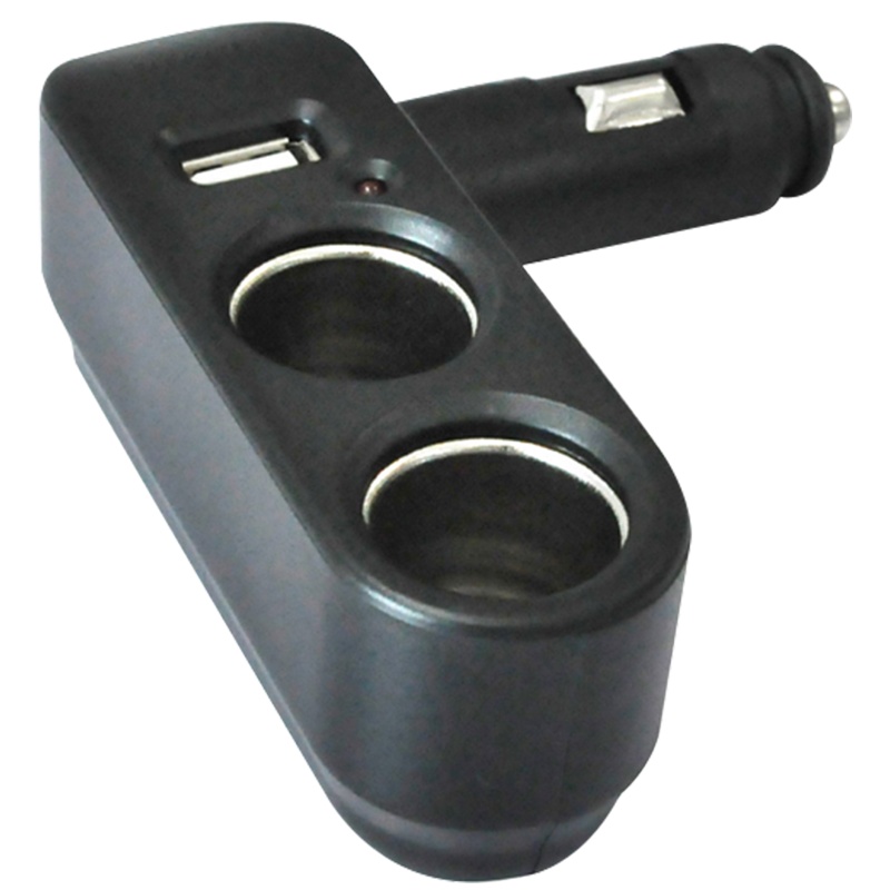快美特(CARMATE)车载充电器汽车车载充电器 车充USB充电器 车用插座一拖二