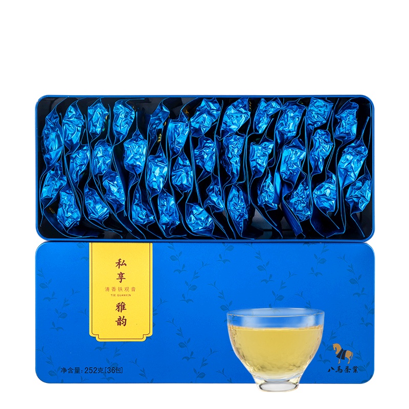 [买1送1同款]八马茶叶 2021新茶安溪铁观音清香型乌龙茶 雅韵礼盒装252克